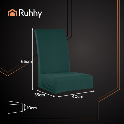 Chair Covers, 6-Pack, Bottle Green