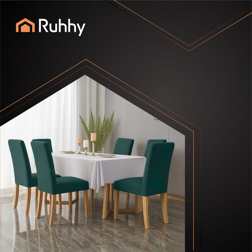 Chair Covers, 6-Pack, Bottle Green