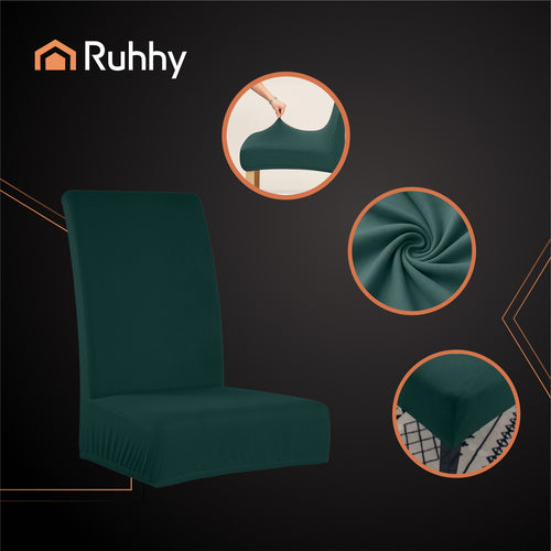 Chair Covers, 6-Pack, Bottle Green