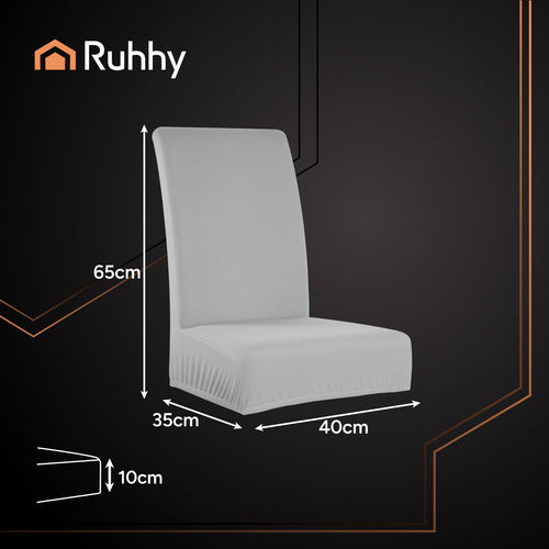 Chair Covers, Light Gray, Set of 6