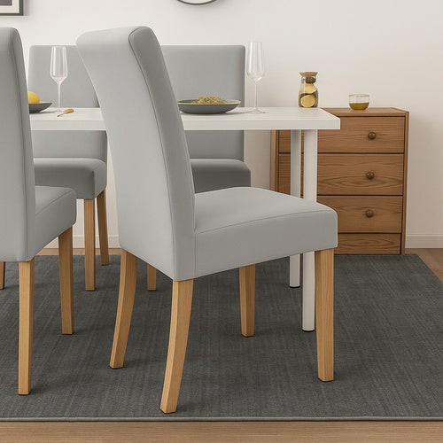 Chair Covers, Light Gray, Set of 6