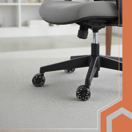 Chair Wheels 2.5" PU, Set of 5 – Quiet, Floor Safe