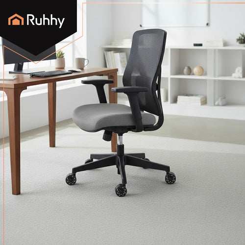 Chair Wheels 2.5" PU, Set of 5 – Quiet, Floor Safe