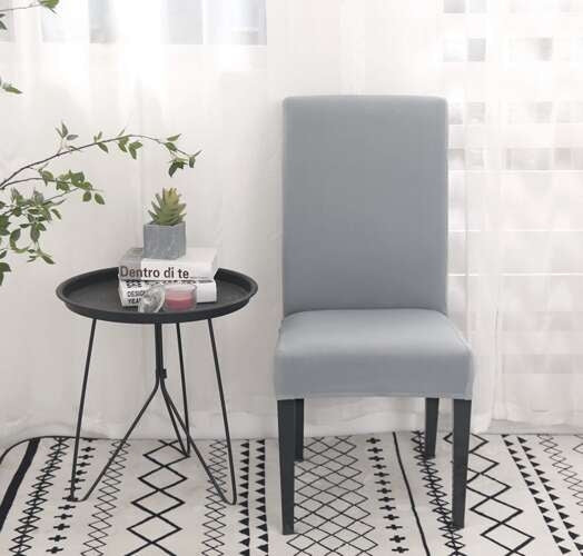 Chair cover - gray velvet Ruhhy 22979