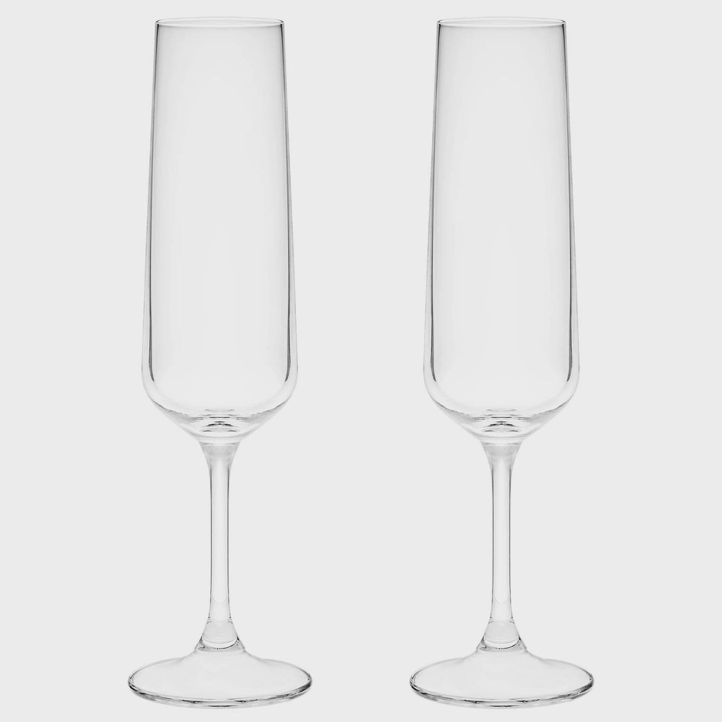 Champagne Glasses, 20.5 cl, Set of 2, Durable Glass