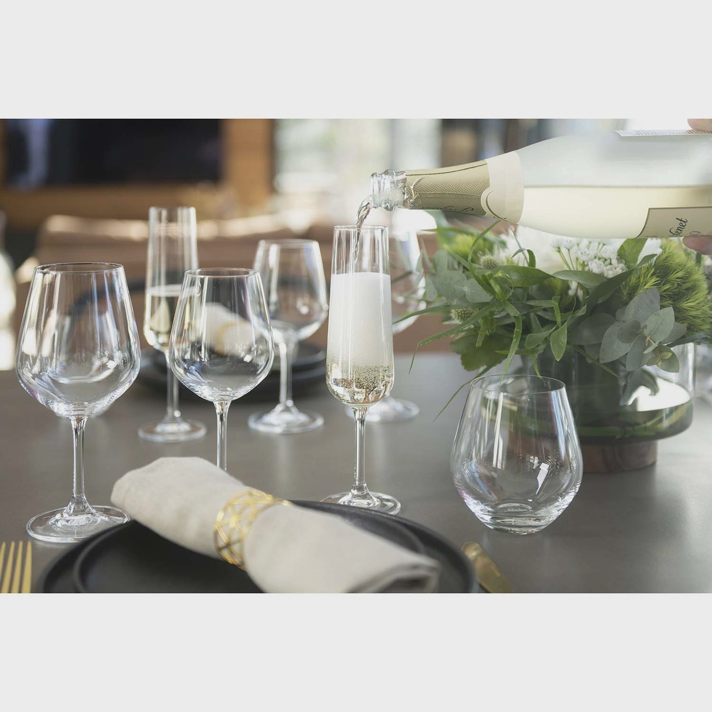 Champagne Glasses, 20.5 cl, Set of 2, Durable Glass