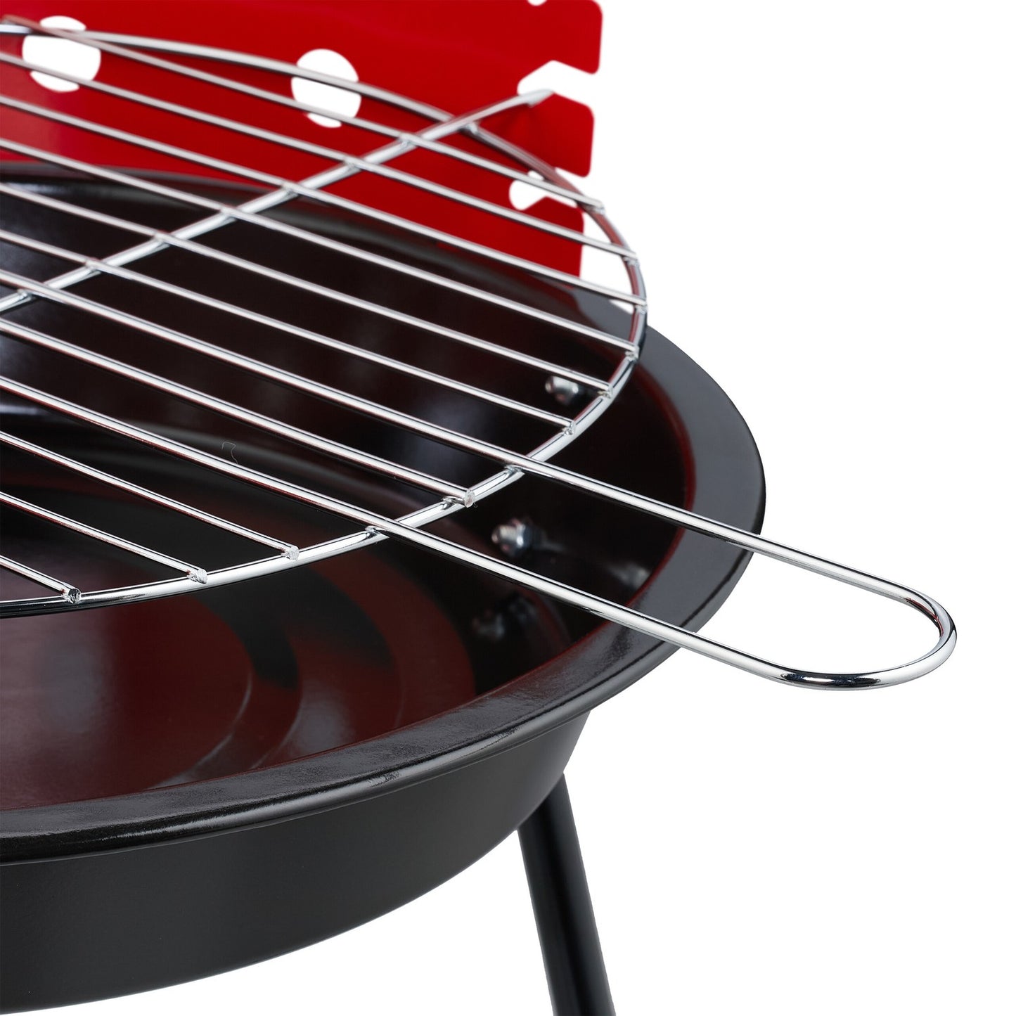 Charcoal BBQ Grill with Stand and Wind Shield, 37 cm