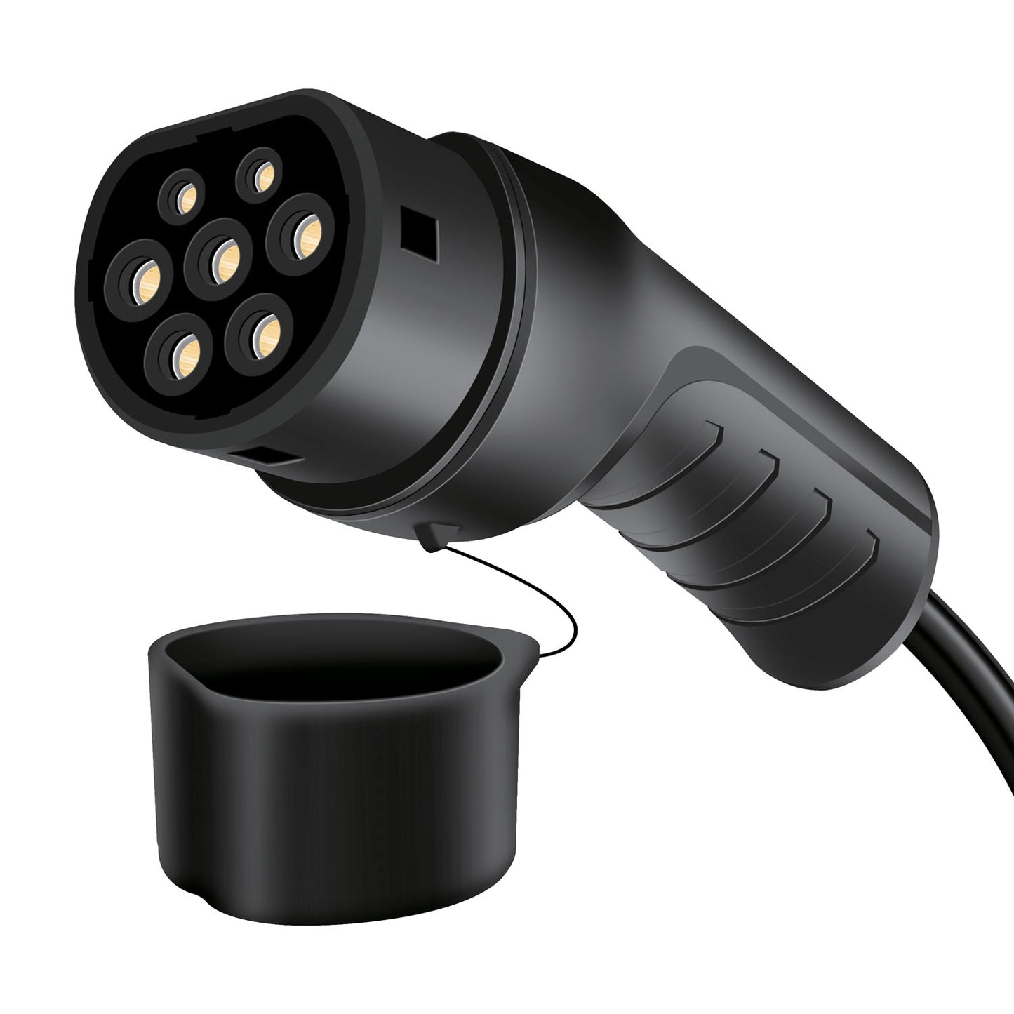 Charging cable Electric car Type 2 3-phase 32A 22kW 7.5m