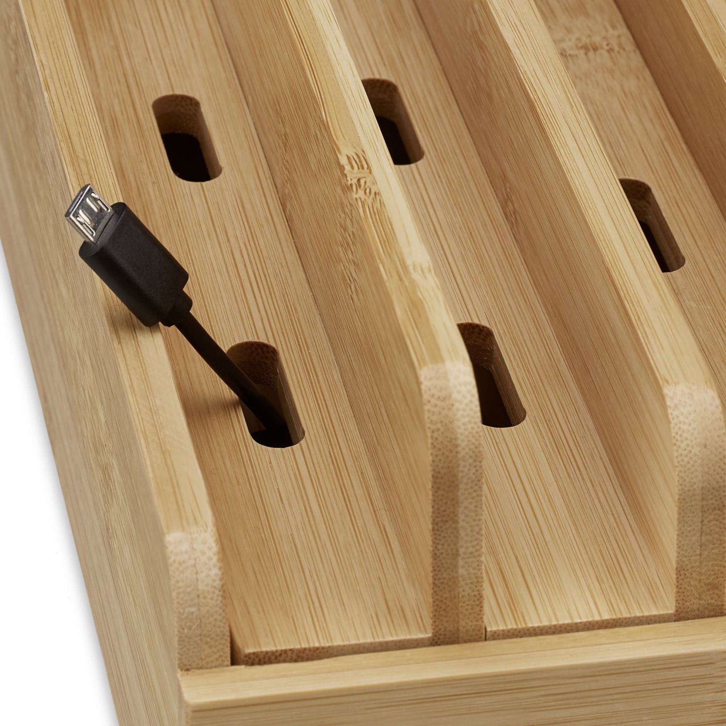 Charging station in bamboo