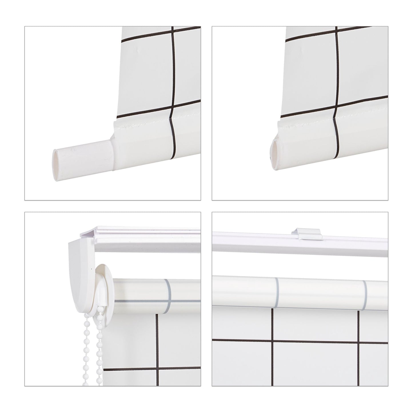 Checkered shower curtain