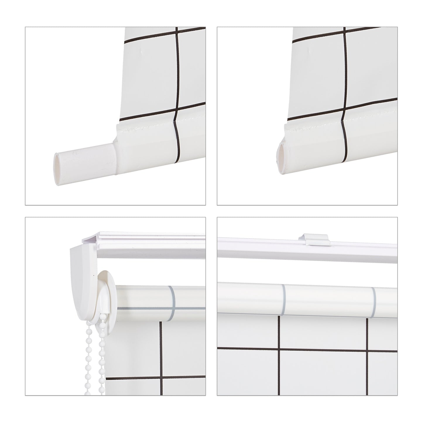 Checkered shower curtain