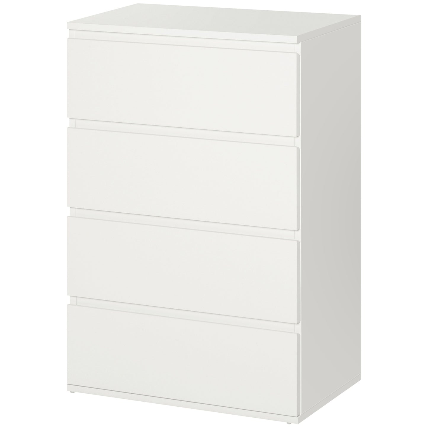 White dresser - Sideboard with 4 drawers with anti-tip