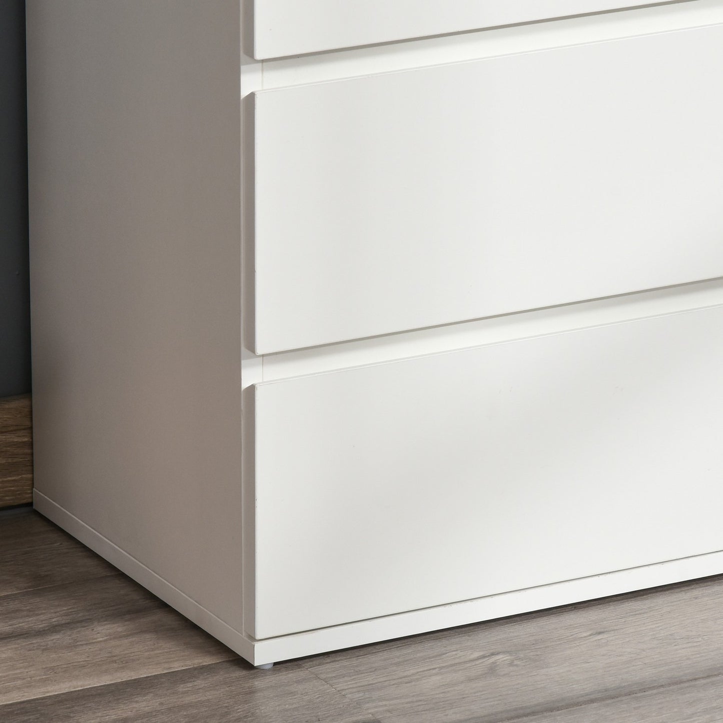 White dresser - Sideboard with 4 drawers with anti-tip