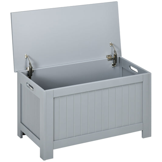 Chest versatile storage box - wood, grey, 81x40x46 cm