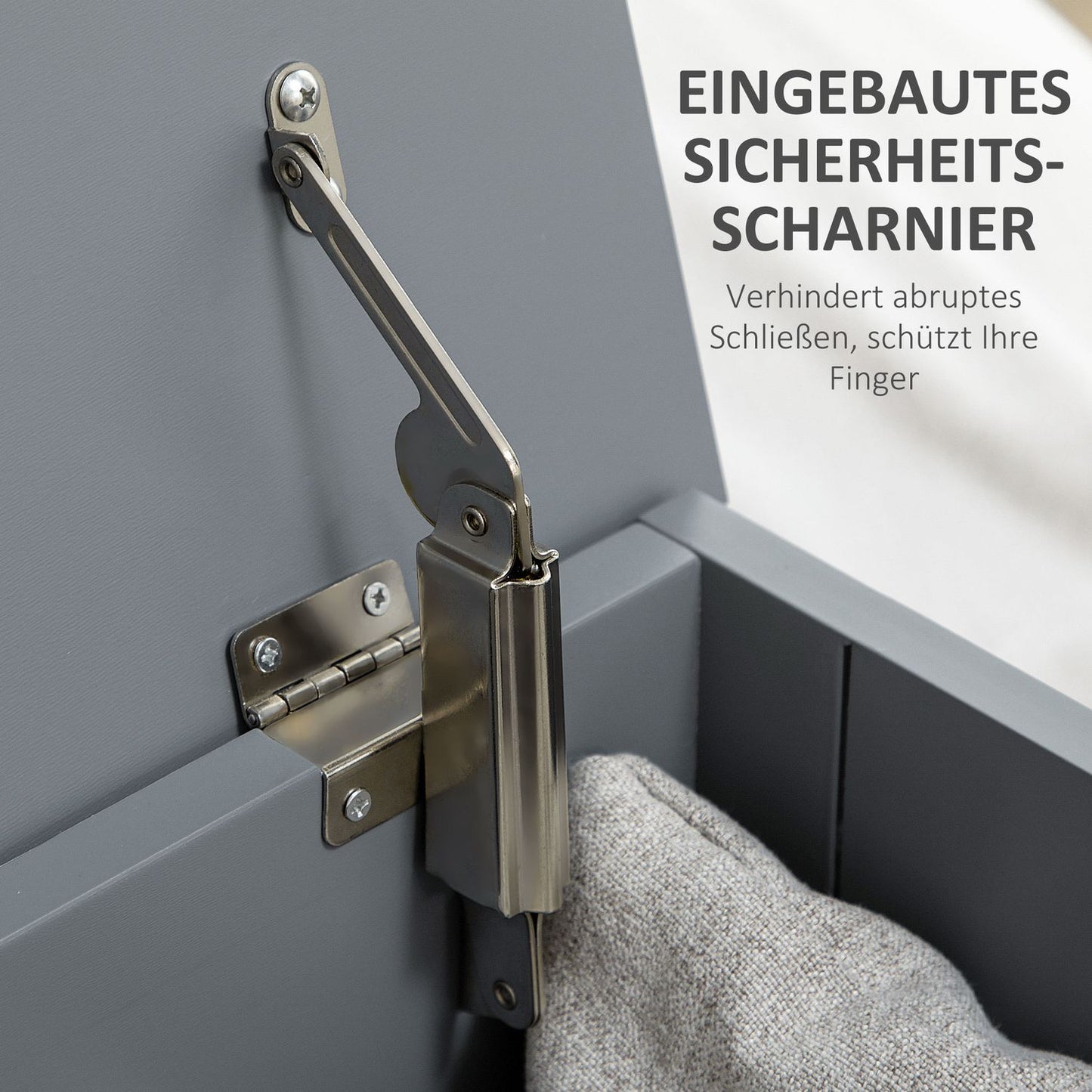 Chest versatile storage box - wood, grey, 81x40x46 cm