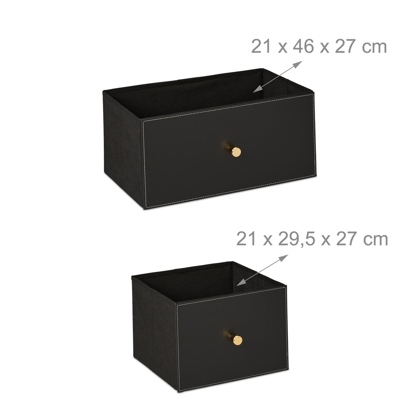 Chest of Drawers, 5 Compartments, Black and Gold