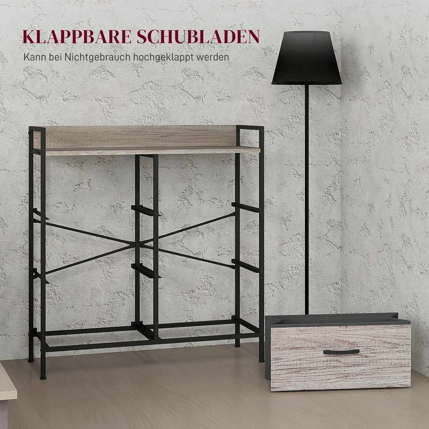 Fabric chest of drawers, storage cabinet with 6 drawers, gray