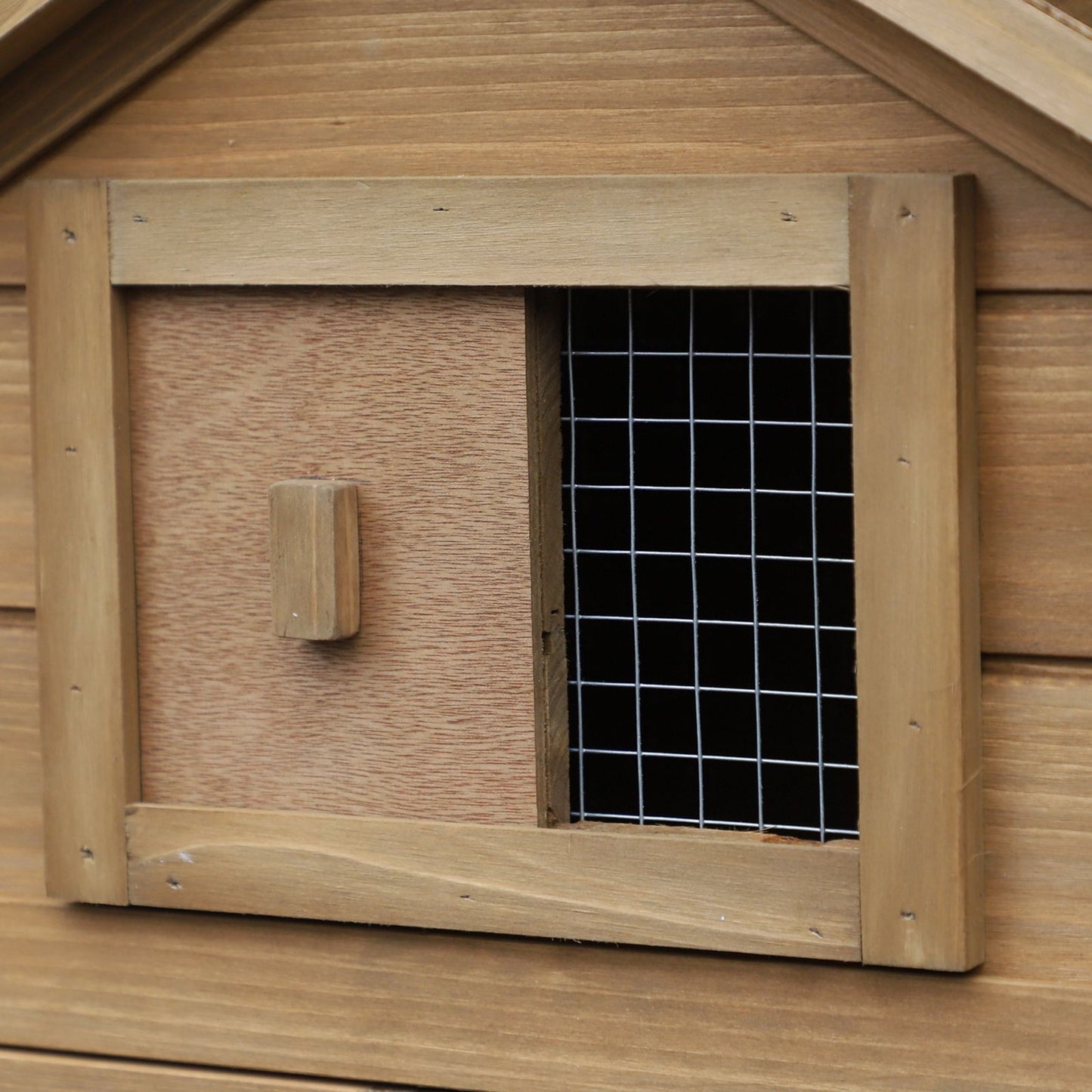 Chicken Coop with Run, Wood, 2 Levels, Nesting Box