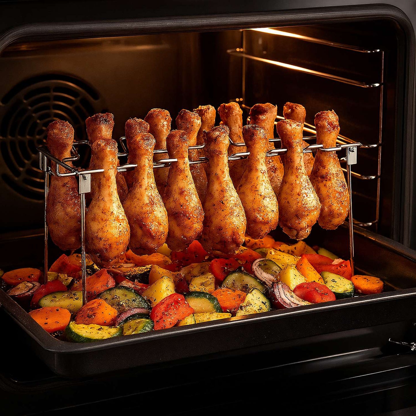 Chicken Leg Rack for BBQ & Oven, Set of 2