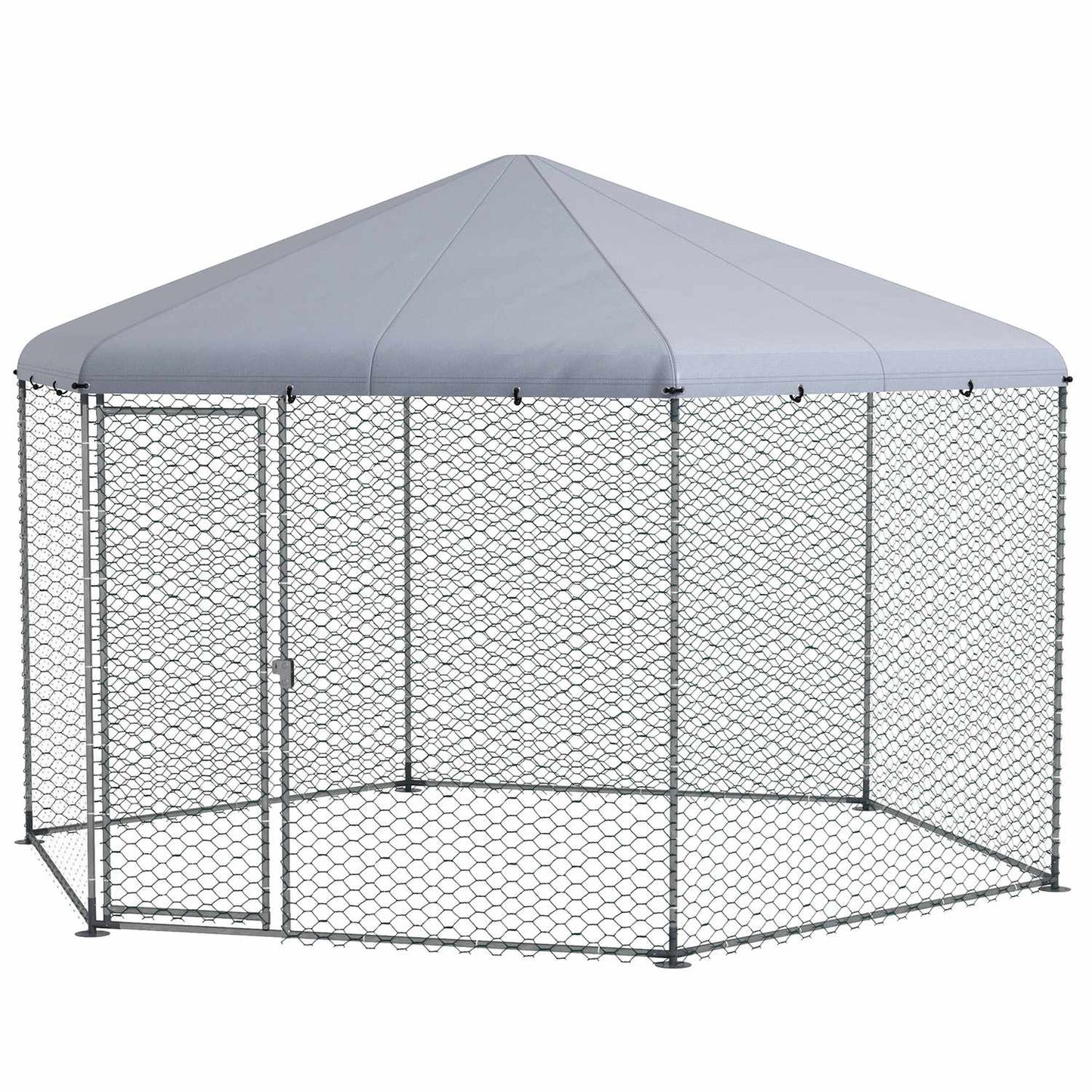 Steel chicken house with lid, door, for 10-15 chickens