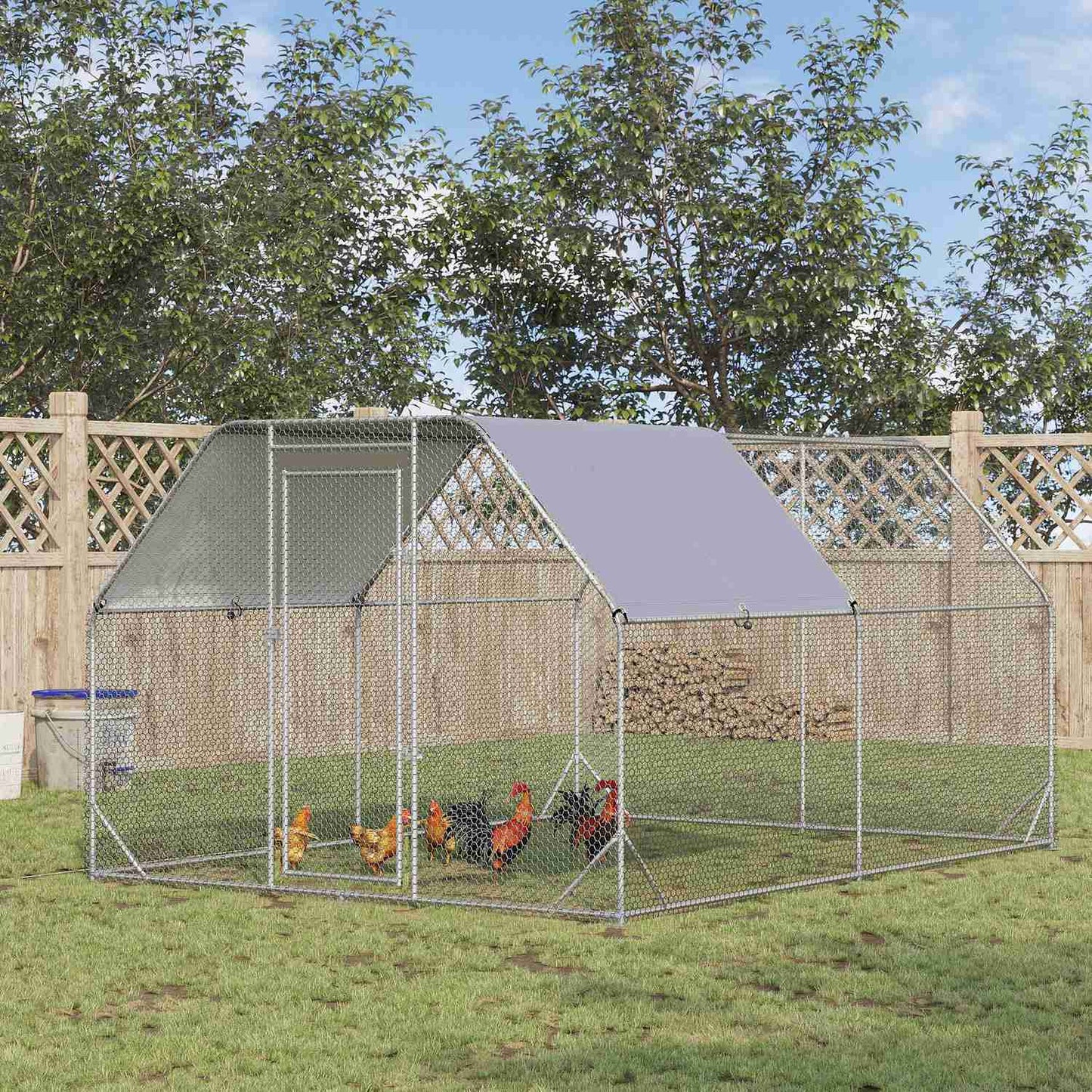 Large free-range henhouse for 10-12 with sunroof