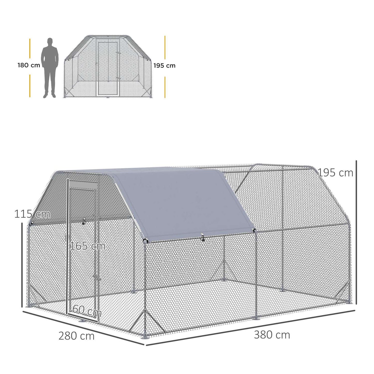 Large free-range henhouse for 10-12 with sunroof