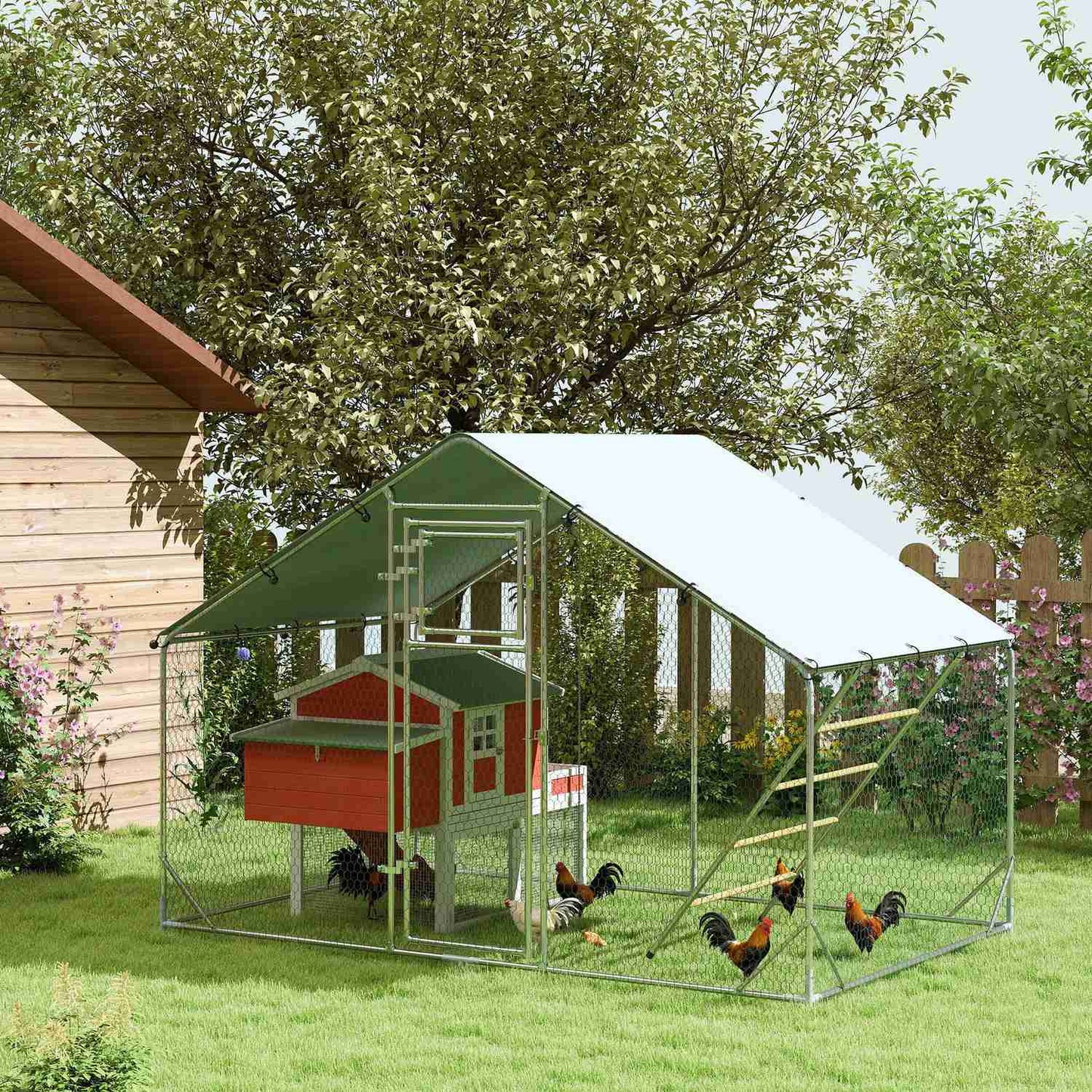 Chicken Coop steel enclosure, 300x200x195 cm, UV coating