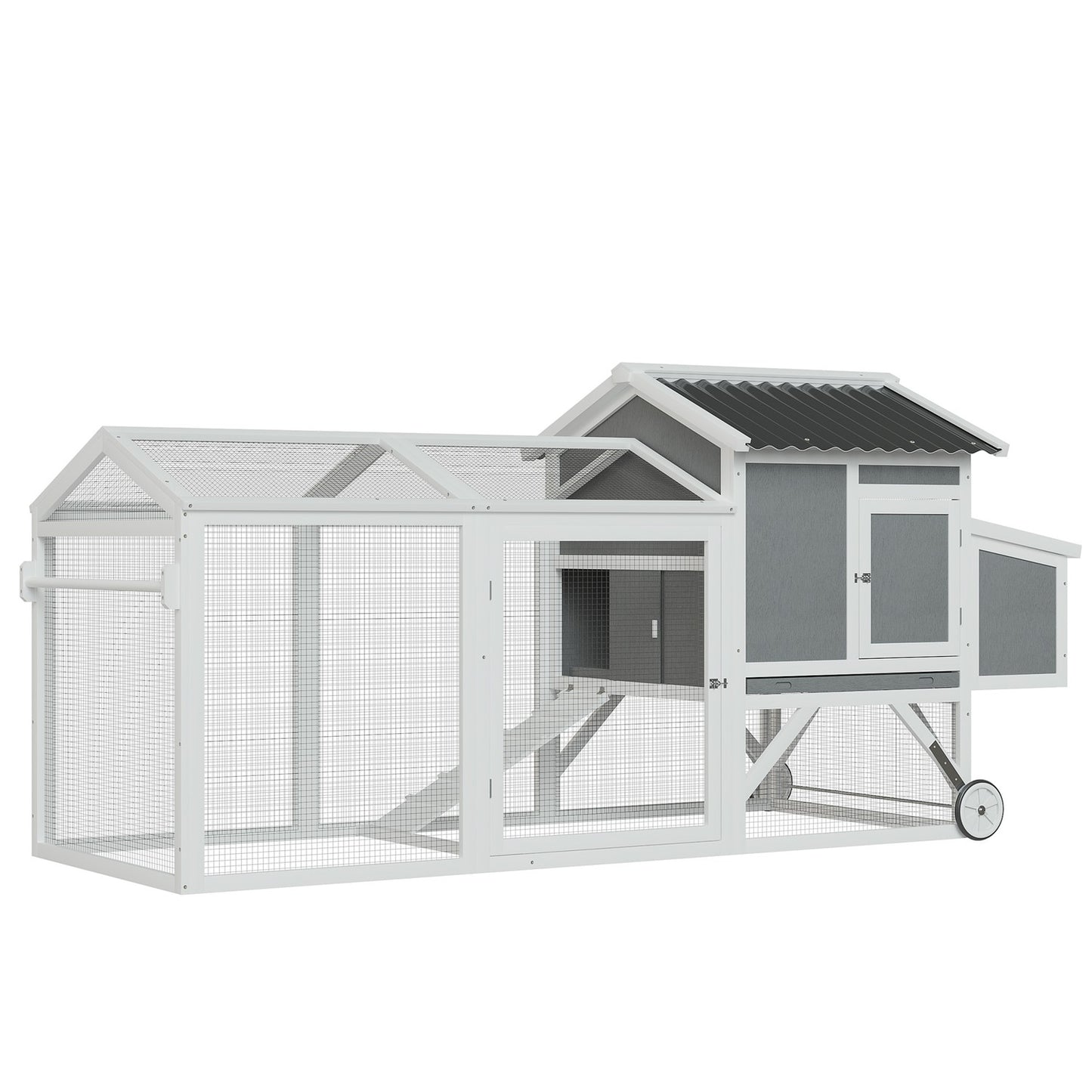 Mobile Chicken Coop - Winter hardy spruce, grey/white