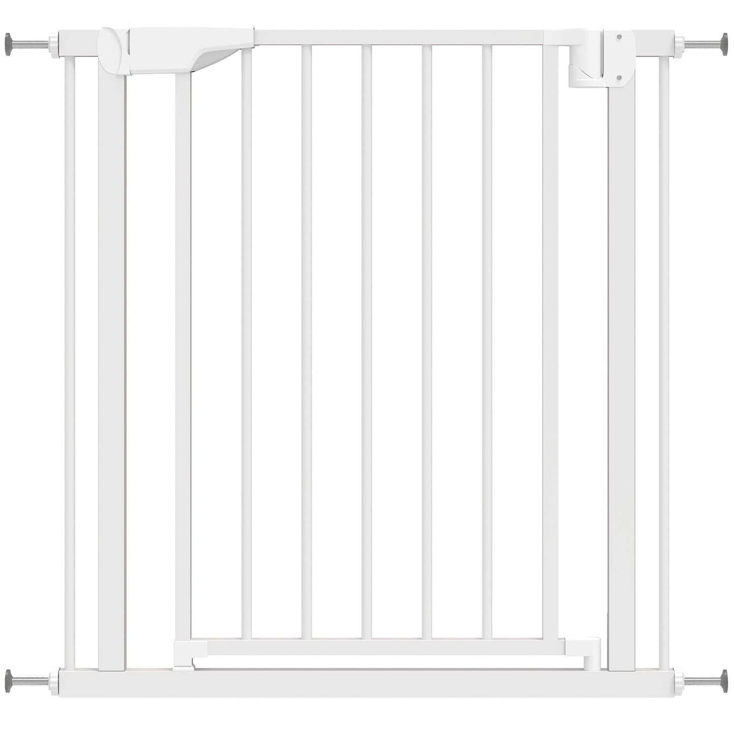 Child Safety Gate, No-Drill, Auto-Close, 76-82cm, White
