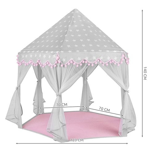 Children&#39;s tent gray and pink Kruzzel 23476