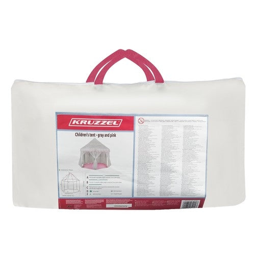 Children&#39;s tent gray and pink Kruzzel 23476
