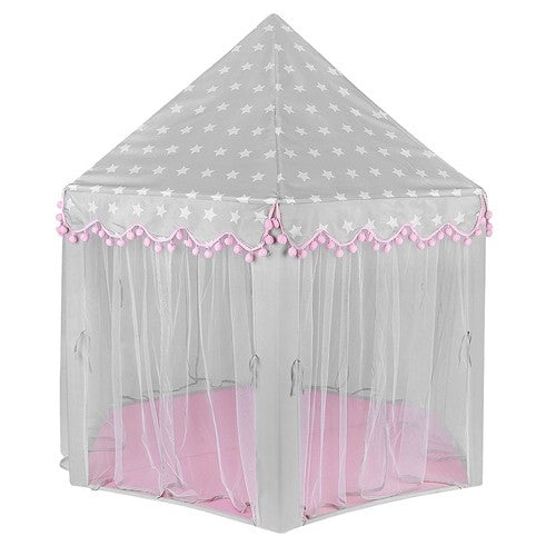 Children&#39;s tent gray and pink Kruzzel 23476