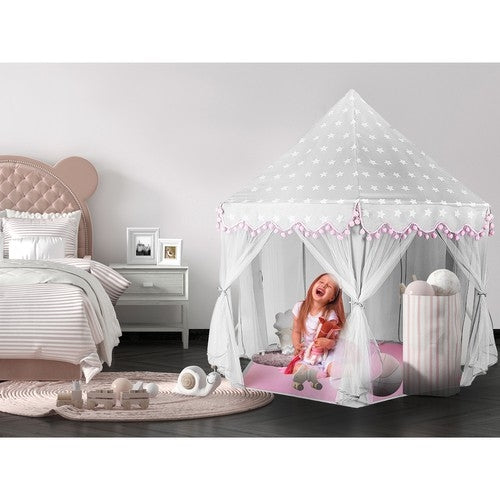 Children&#39;s tent gray and pink Kruzzel 23476