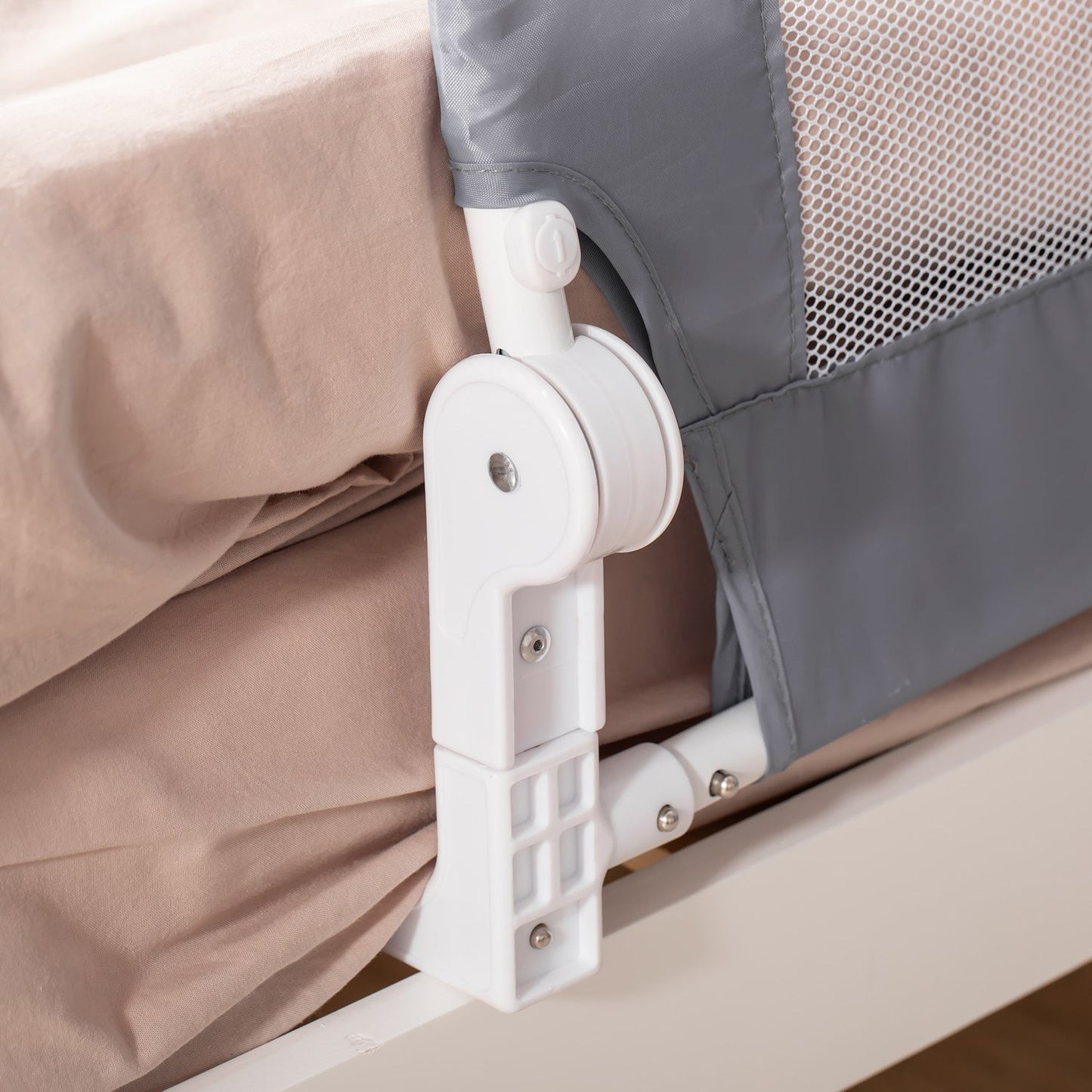 Children's bed rail, 120cm Bed cover, Grey