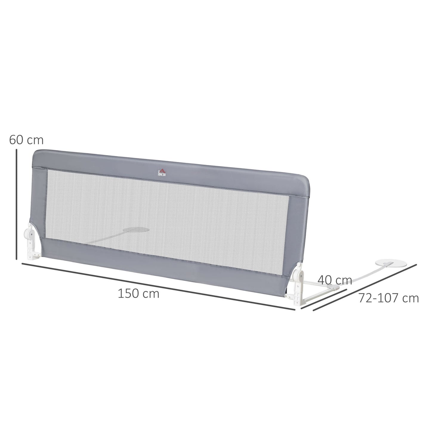 Children's bed rail Fall protection, Grey, 150cm