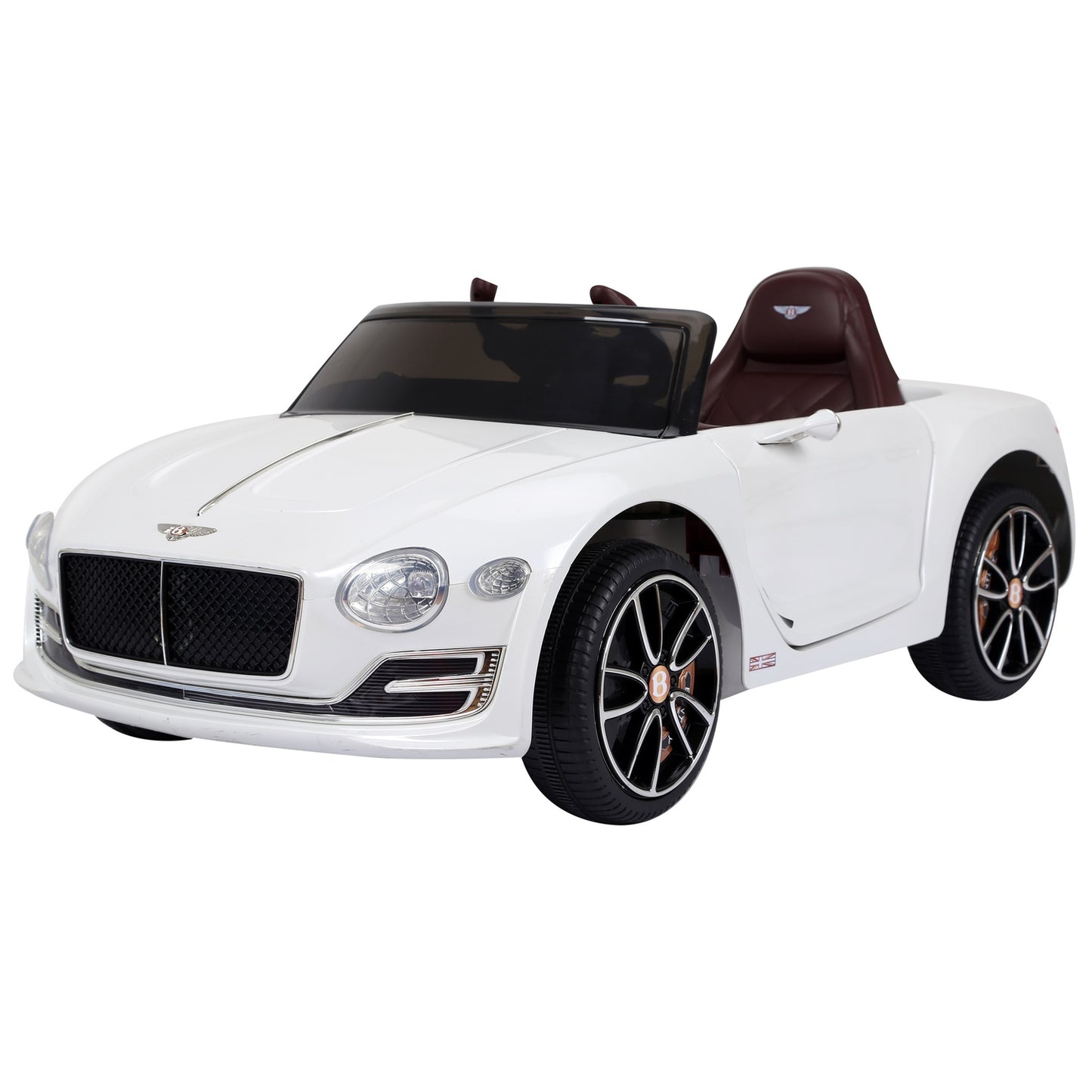 Electric children's car with remote control - 2 motors, white, 108cm