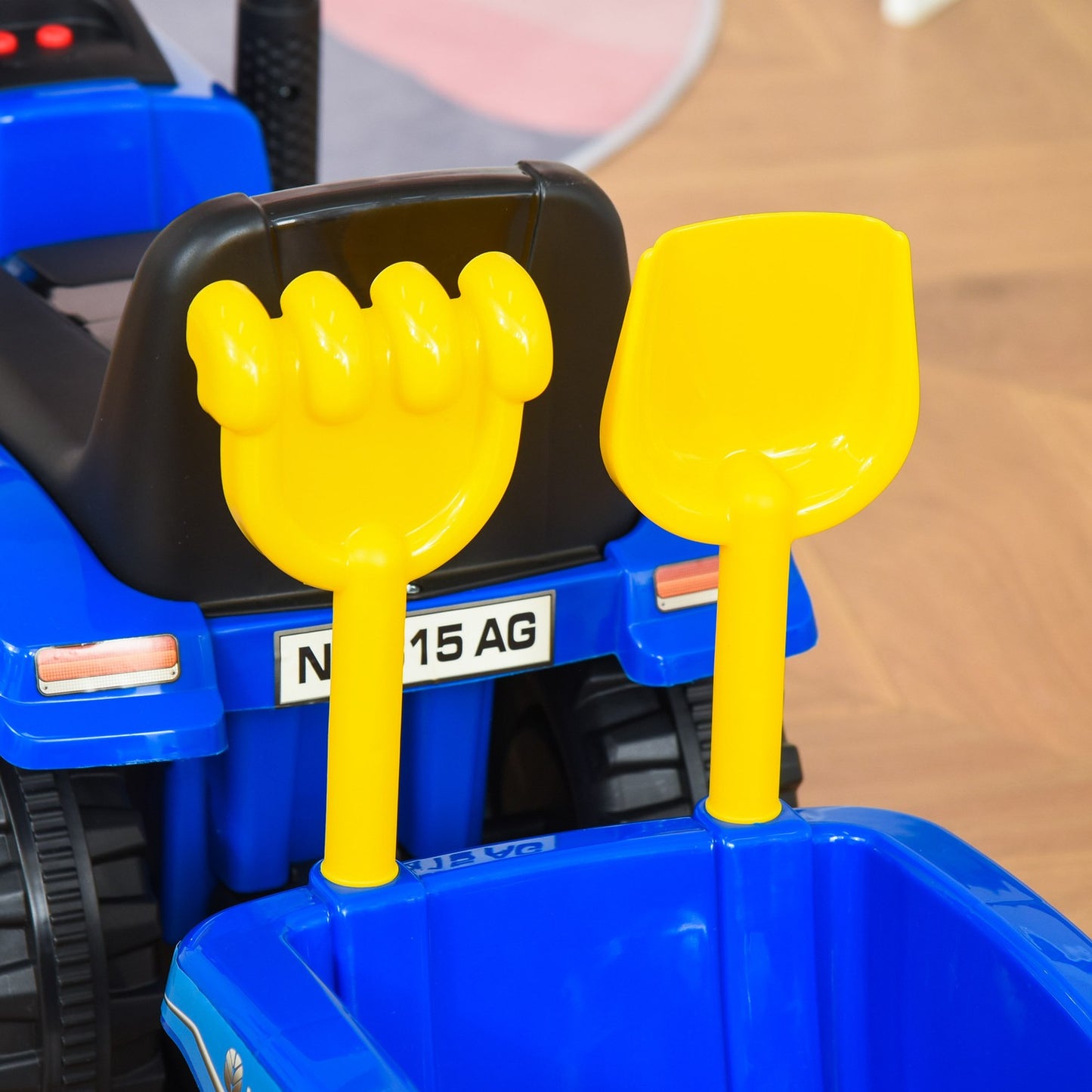 Car for children with horns - Blue plastic metal