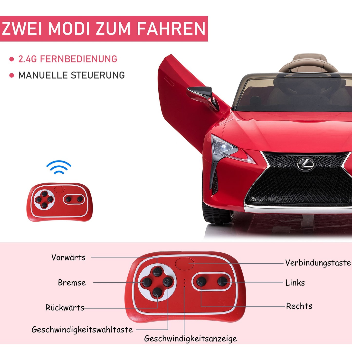 Lexus LC500 Electric car for children, remote control, age 3-6