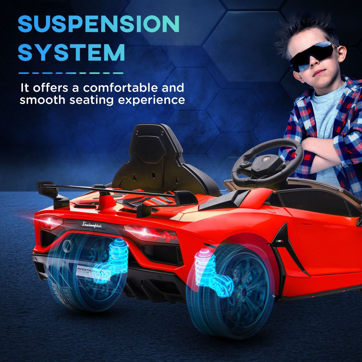 12V electric children's car with remote control, MP3, lights, horn