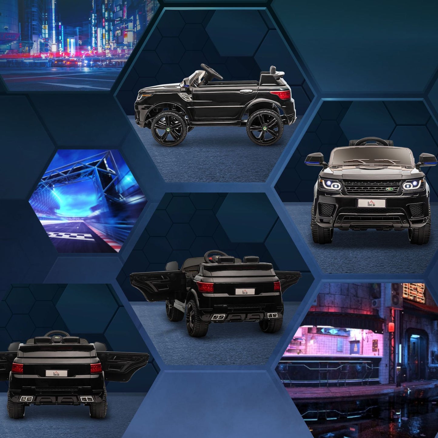 Electric car for children with remote control, lights, music