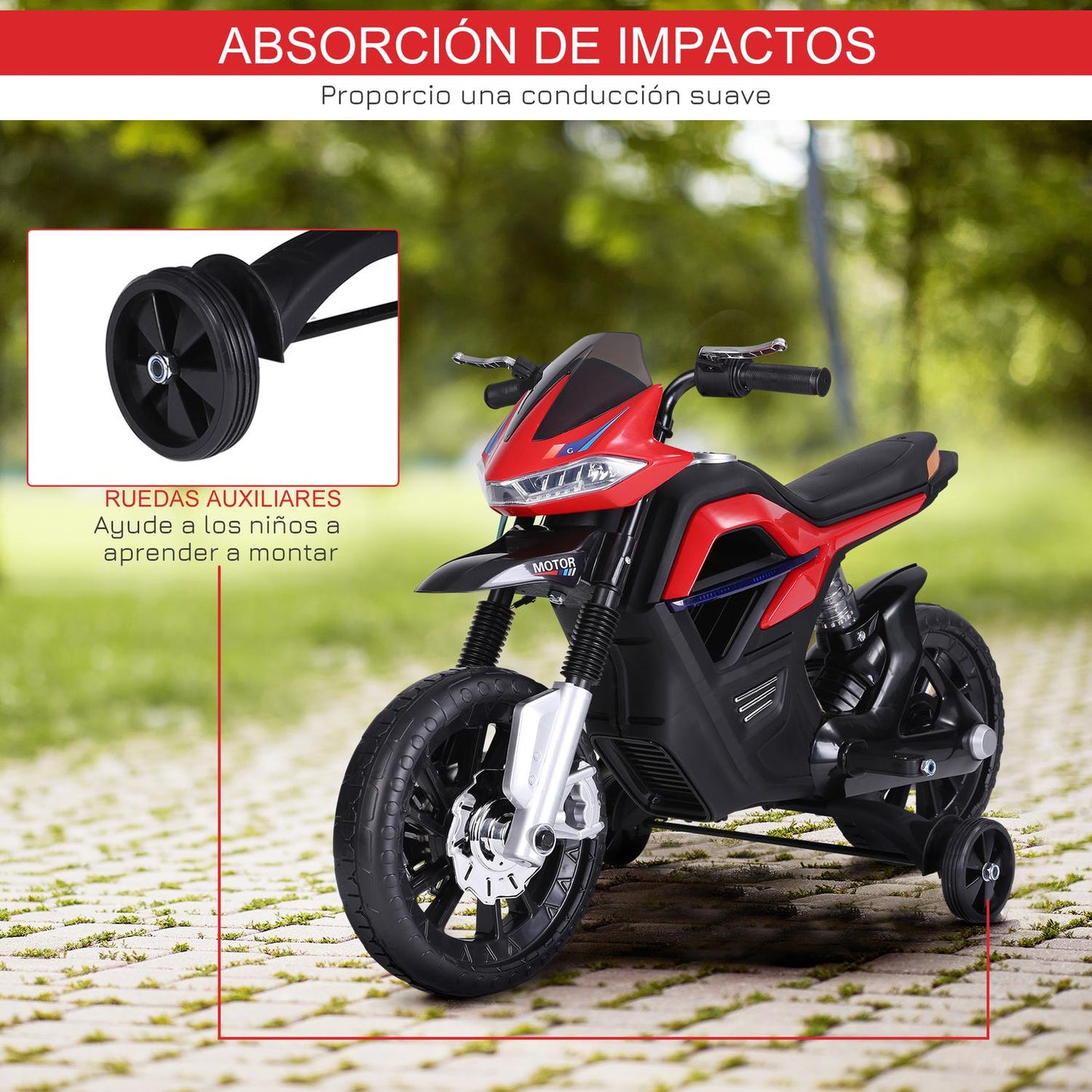 Electric motorcycle for children - light, music, 3 km/h, 3-6 years