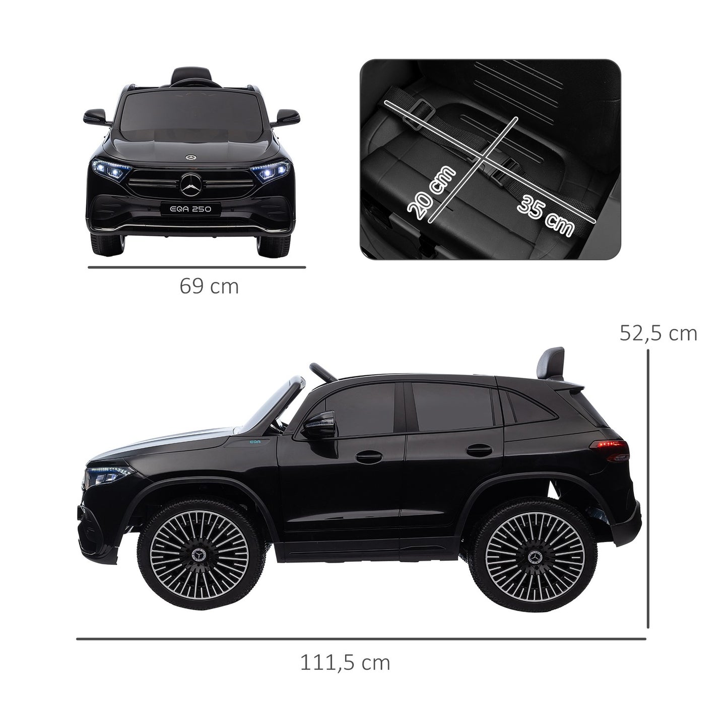 Electric car for children with remote control, MP3, lights, 3-8 years