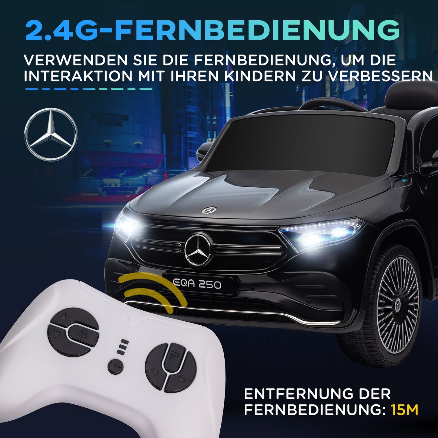 Electric car for children with remote control, MP3, lights, 3-8 years