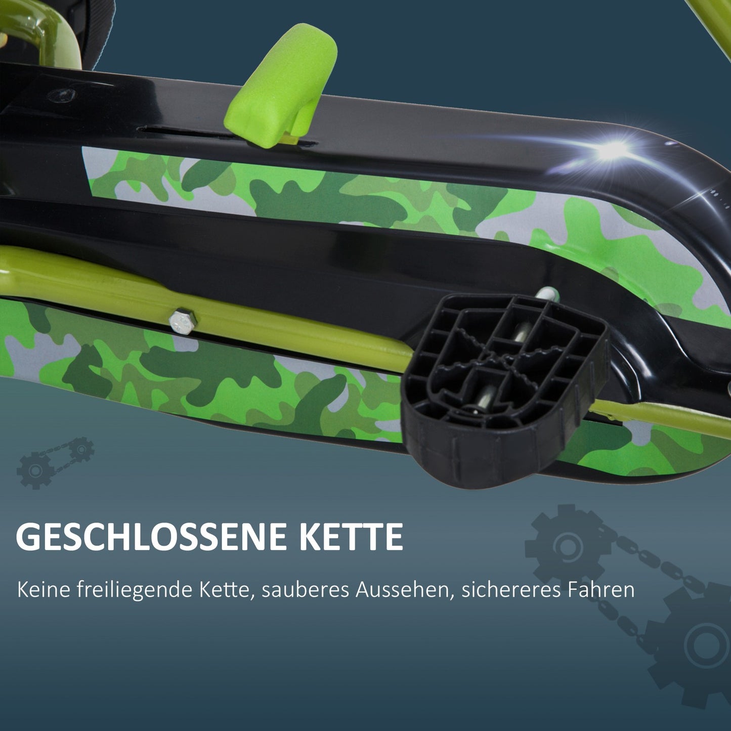 Green Pedal Go Kart for children with adjustable seat and brake