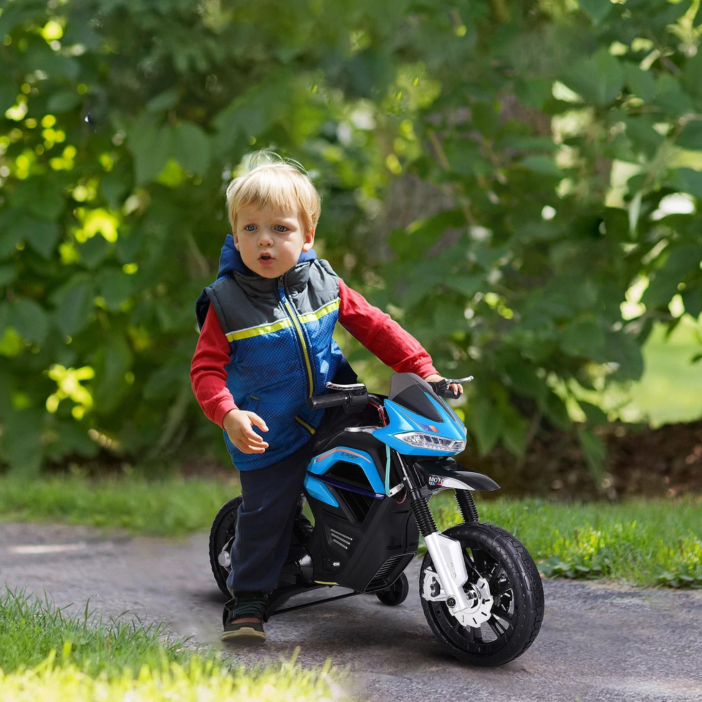 Electric motorcycle for children, 3-6 years, MP3 and lights, 3 km/h