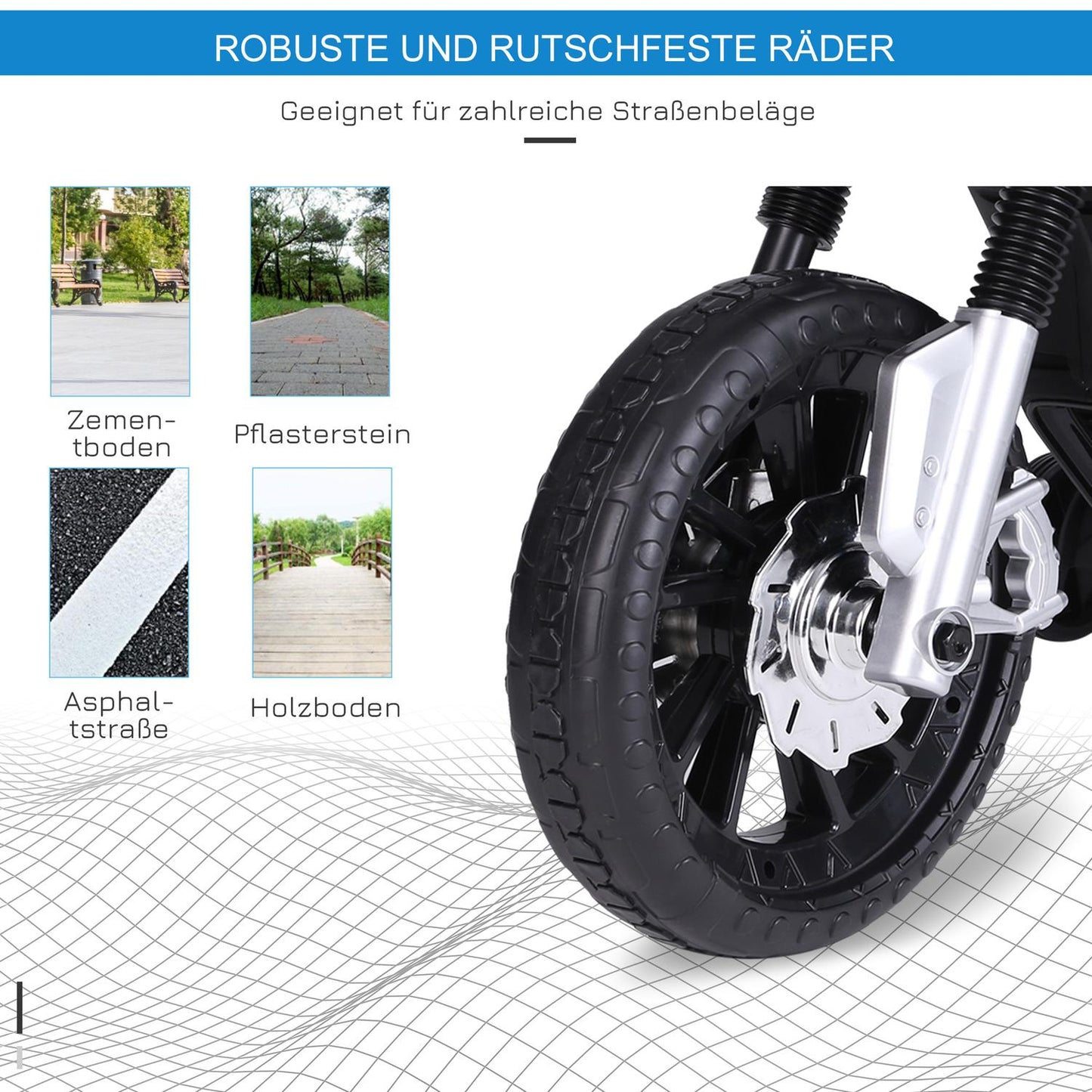 Electric motorcycle for children, 3-6 years, MP3 and lights, 3 km/h