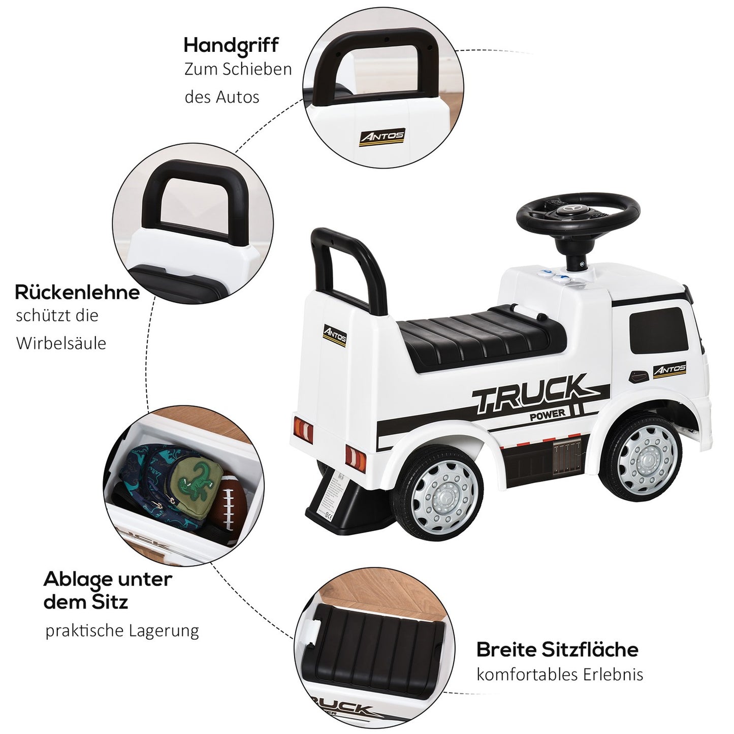 Driving car truck style with light, for 12-36 months