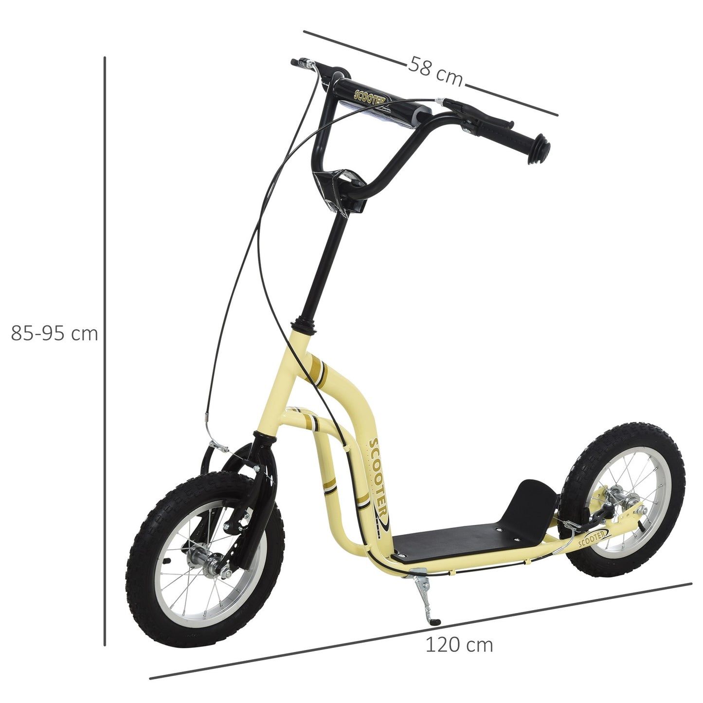 City scooter for children, 5+ years, 12-inch pneumatic tires
