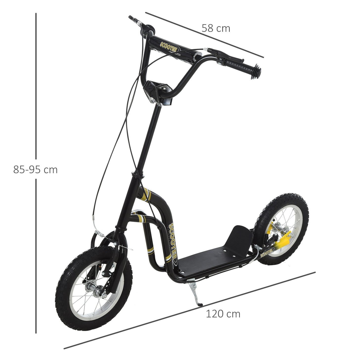 City scooter for children, aluminum frame, 12-inch tires