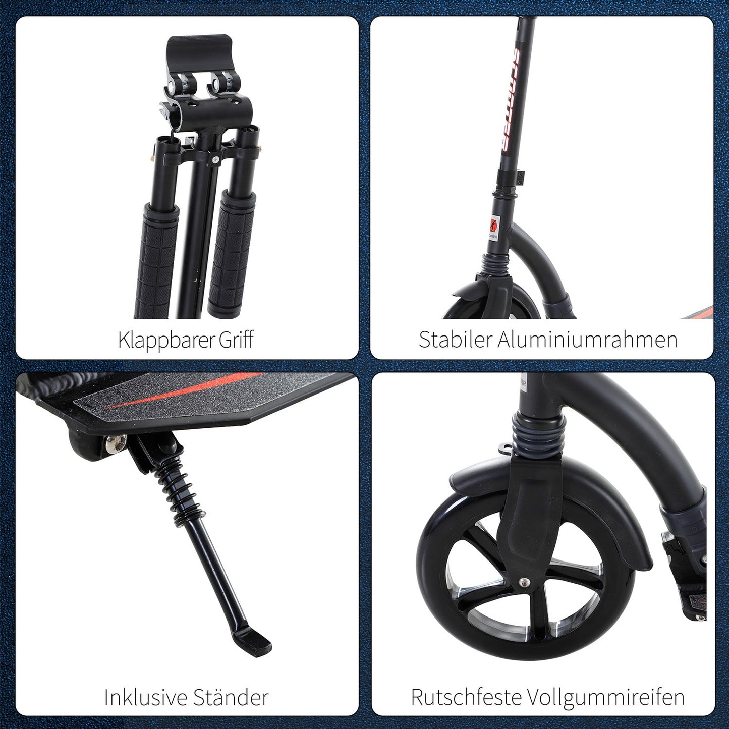 Kick Scooter for children 14+ - foldable, height adjustable, aluminium
